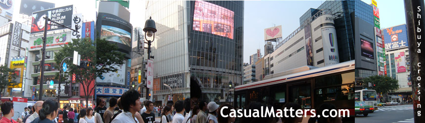Shibuya crossing composite image.
